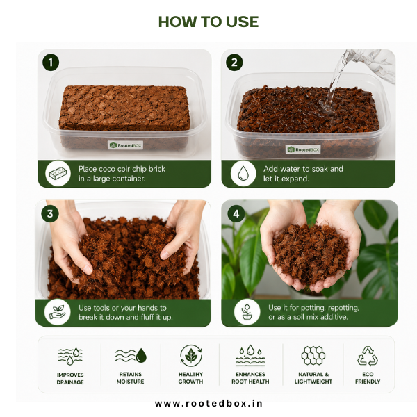 Low EC Chunky Coco Coir Chips Brick - Image 2